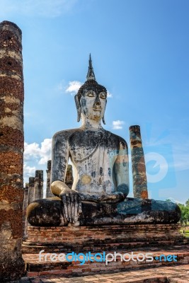 Buddha Statue Among The Ruins Stock Photo