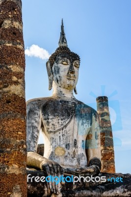 Buddha Statue Among The Ruins Stock Photo