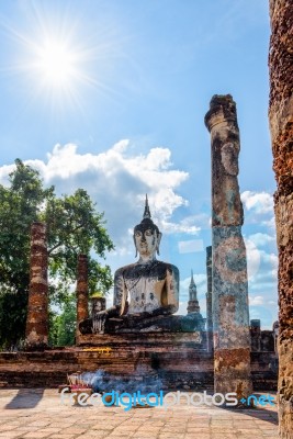 Buddha Statue Among The Ruins Stock Photo