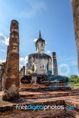 Buddha Statue Among The Ruins Stock Photo