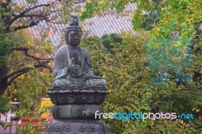 Buddha Statue At Senso-ji Temple In Asakusa Stock Photo