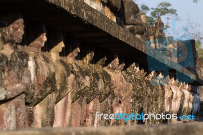 Buddha Statue Carved From Sandstone Stock Photo