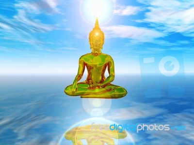 Buddha Statue On The Sky Stock Image