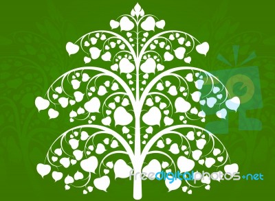 Buddha Tree Art Pattern Stock Image