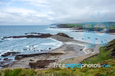 Bude, Cornwall/uk - August 15 : Scenic View Of The Bude Coastlin… Stock Photo