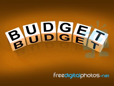 Budget Blocks Show Financial Planning And Accounting Stock Image