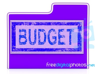 Budget File Shows Economy Business And Expenditure Stock Image