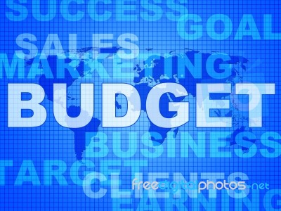 Budget Words Means Bills Costing And Money Stock Image