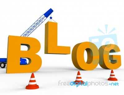 Build Blog Shows Internet Weblog 3d Rendering Stock Image