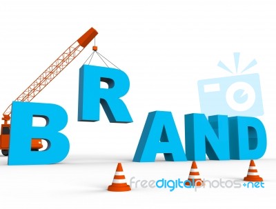 Build Brand Represents Company Identity 3d Rendering Stock Image