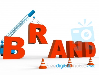 Build Brand Represents Company Trademark 3d Rendering Stock Image