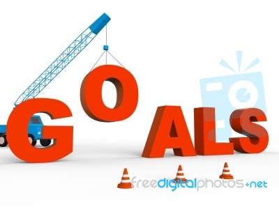 Build Goals Represents Improve Desires 3d Rendering Stock Image