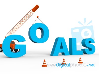 Build Goals Represents Improvement Aspire And Wishes 3d Renderin… Stock Image