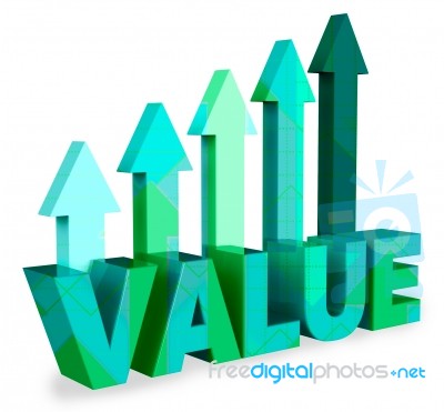 Build Value Means Worth Cost 3d Rendering Stock Image