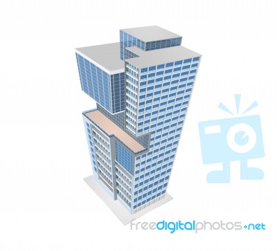 Building Model Colors Scene Stock Image