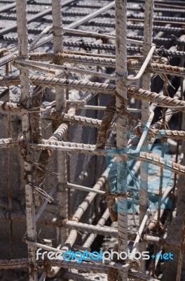 Building Of The Plant With Pattern Of Floor Stock Photo