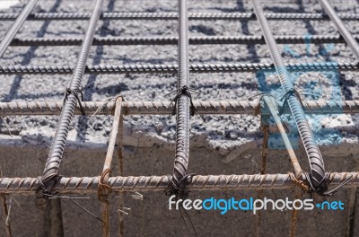 Building Of The Plant With Pattern Of Floor Stock Photo