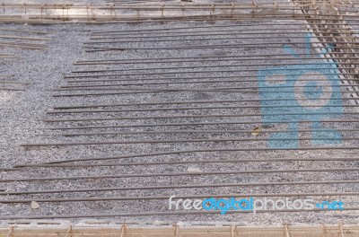 Building Of The Plant With Pattern Of Floor Stock Photo