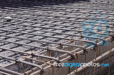 Building Of The Plant With Pattern Of Floor Stock Photo