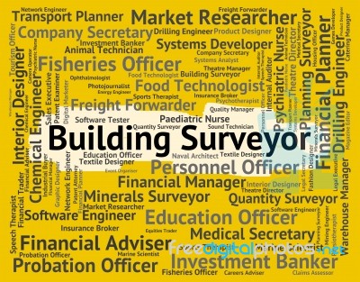 Building Surveyor Shows Jobs Hire And Hiring Stock Image