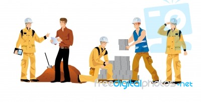 Building Workers Stock Image