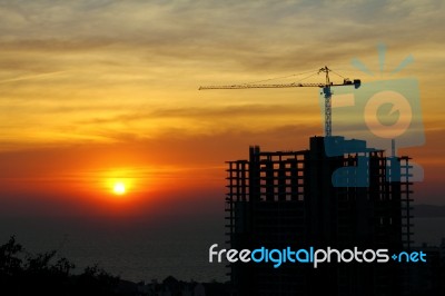 Buildings Under Construction Stock Photo