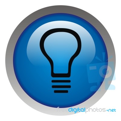 Bulb Button Icon Stock Image - Royalty Free Image ID 10079311