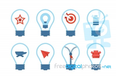 Bulb Idea Icons Stock Image