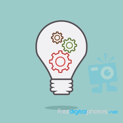 Bulb Ligth With 3 Gears Stock Image