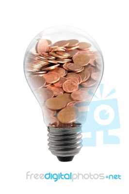 Bulb Money Stock Photo