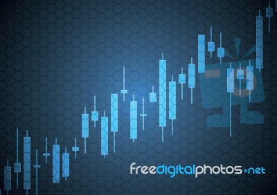 Bulish Stock Market Candle Stick Stock Image