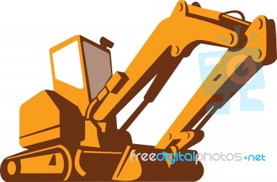 Bulldozer Front Retro Stock Image