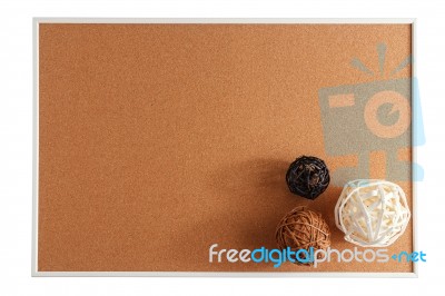 Bulletin Board Isolated On White Stock Photo