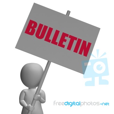 Bulletin Protest Banner Shows Official Notification Or Notice Bo… Stock Image