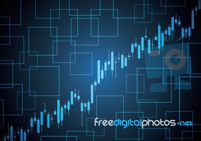 Bullish Stock Market Candle Stick Stock Image