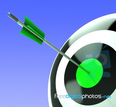 Bulls Eye Target Shows Competitive Strategy Stock Image