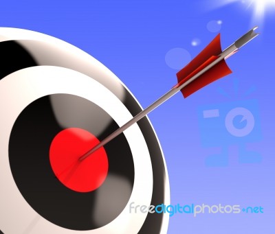 Bulls Eye Target Shows Excellence And Skill Stock Image