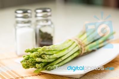 Bunch Of Fresh Asparagus Tie Stock Photo