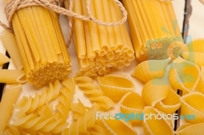 Bunch Of Italian Pasta Type Stock Photo