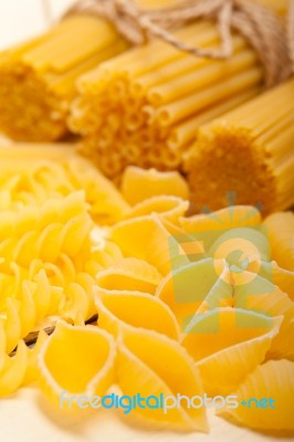 Bunch Of Italian Pasta Type Stock Photo