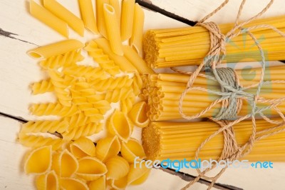 Bunch Of Italian Pasta Type Stock Photo