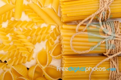 Bunch Of Italian Pasta Type Stock Photo