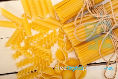 Bunch Of Italian Pasta Type Stock Photo