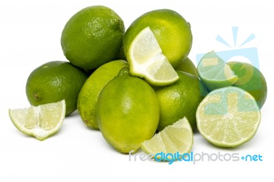 Bunch Of Lime Fruits Stock Photo