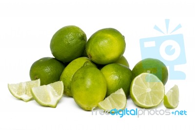 Bunch Of Lime Fruits Stock Photo