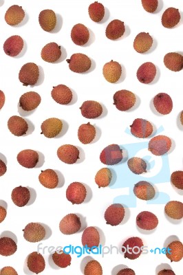 Bunch Of Lychee Fruits Stock Photo