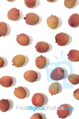 Bunch Of Lychee Fruits Stock Photo