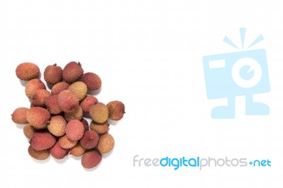 Bunch Of Lychee Fruits Stock Photo