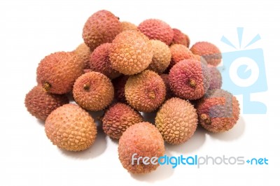 Bunch Of Lychee Fruits Stock Photo