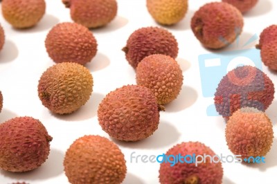 Bunch Of Lychee Fruits Stock Photo